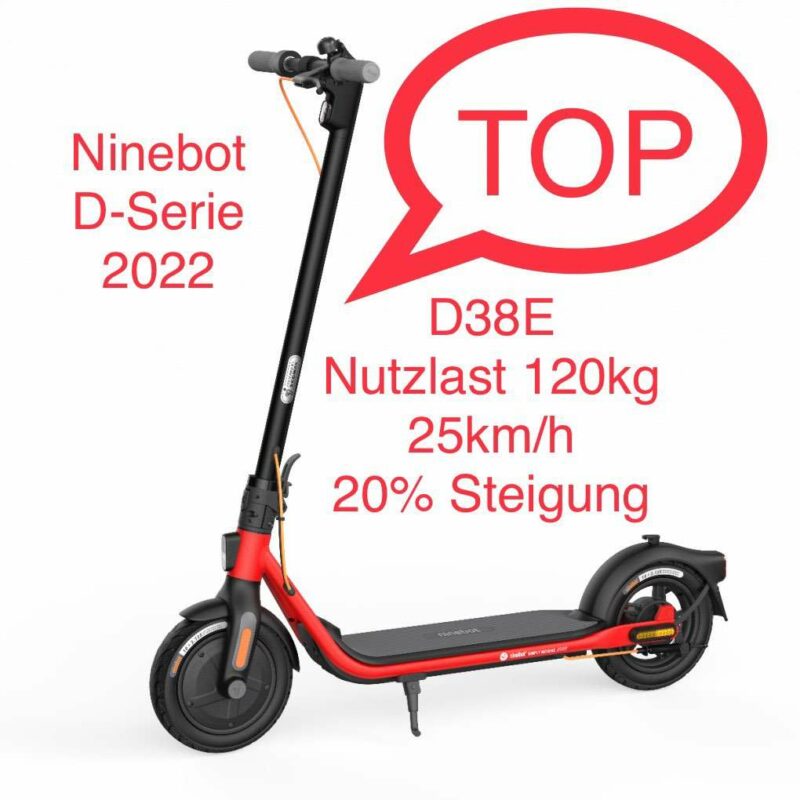 Ninebot D38E Elektro-Roller | Mit Ladegerät |  Rechnung | Zustand: Sehr Gut