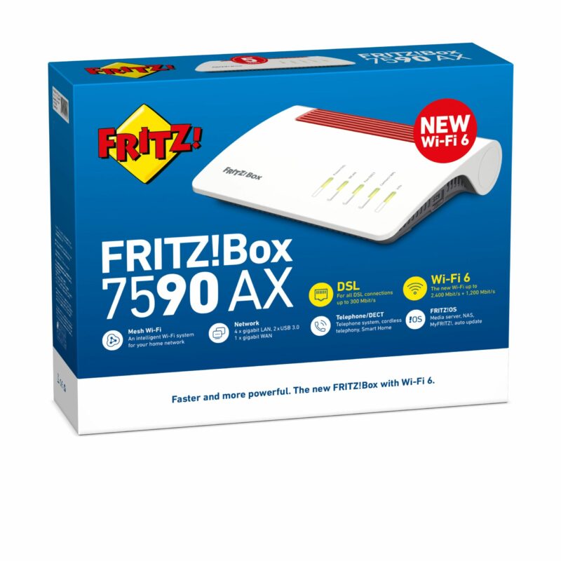 Fritz Box 7590 Wlan Router | Mit Ladegerät  | Zustand: Gut
